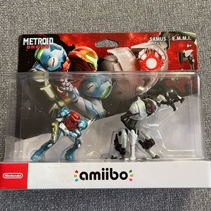 Nintendo Amiibo Metroid Dread Samus & E.M.M.I. Figures 2 Pack Set